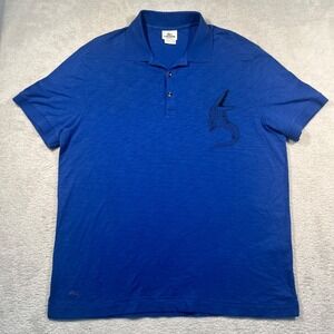 Lacoste Polo‎ Shirt Crocodile Graphic Short Sleeve Regular Fit Blue Size 6 / XL